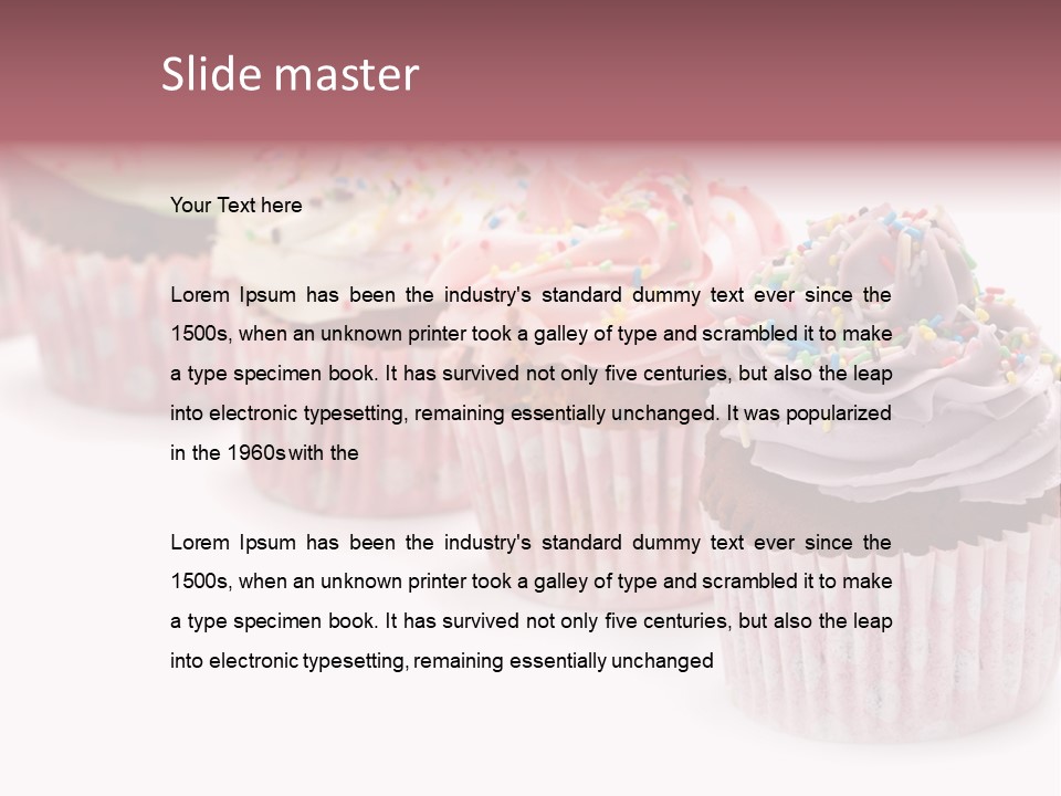 Iced Pastry Lavender PowerPoint Template