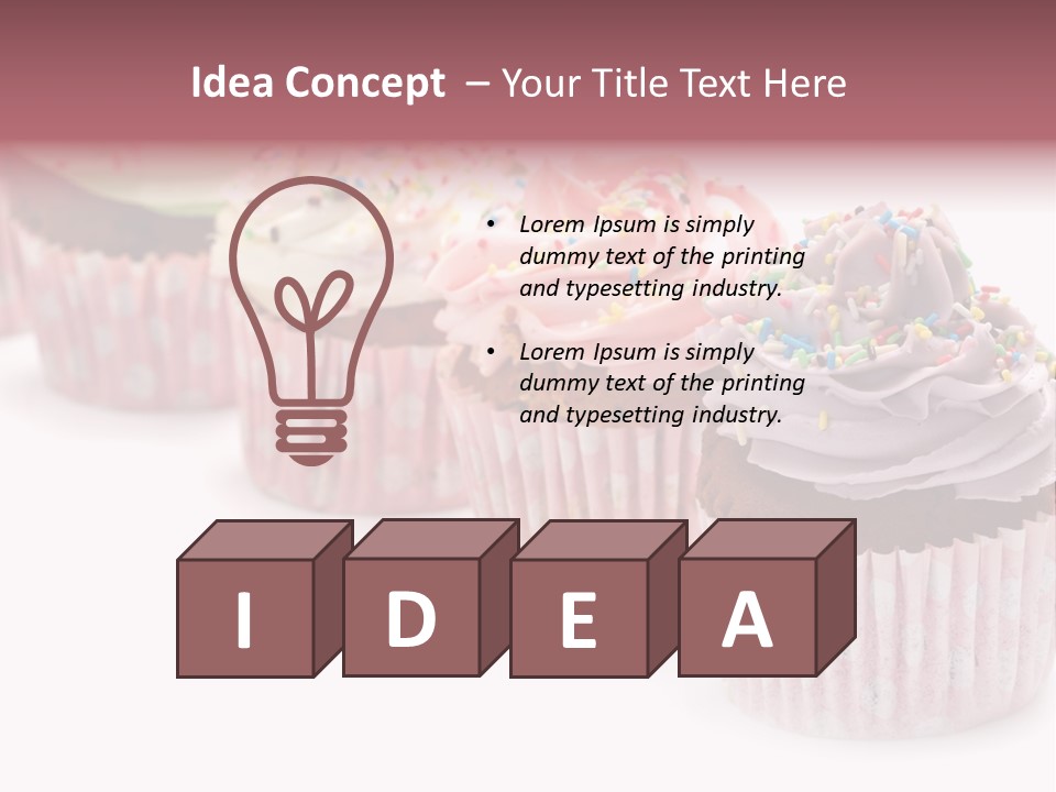 Iced Pastry Lavender PowerPoint Template