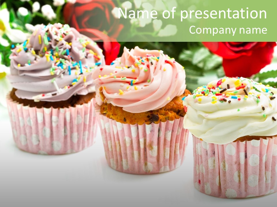 Flower Icing Baking PowerPoint Template