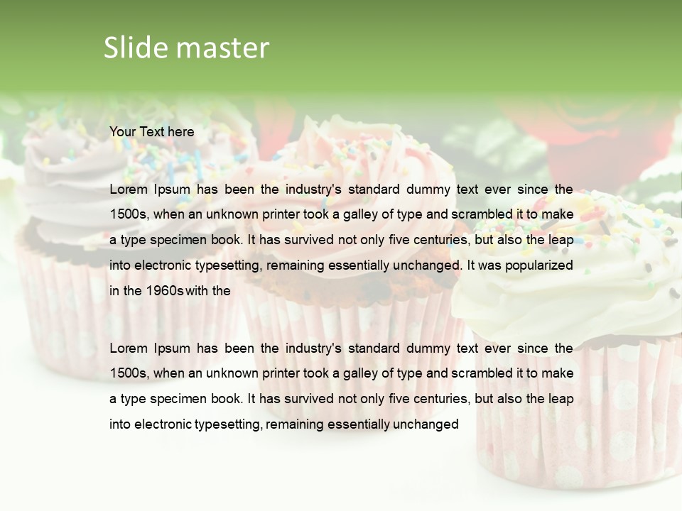 Flower Icing Baking PowerPoint Template