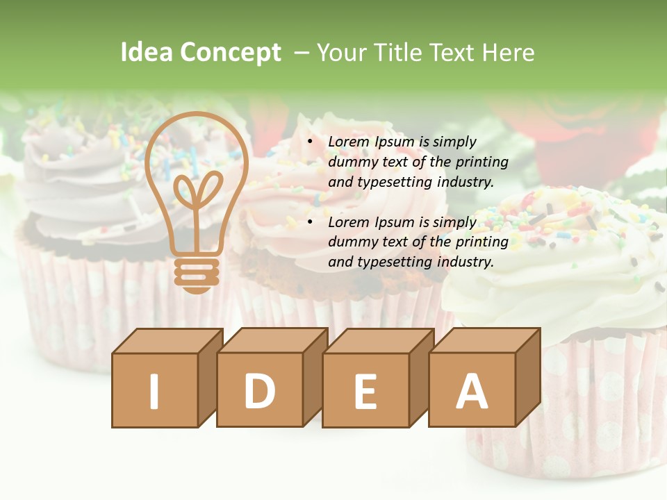 Flower Icing Baking PowerPoint Template