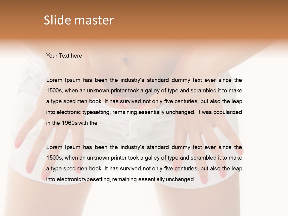 Dieting Clothing Emaciated PowerPoint Template