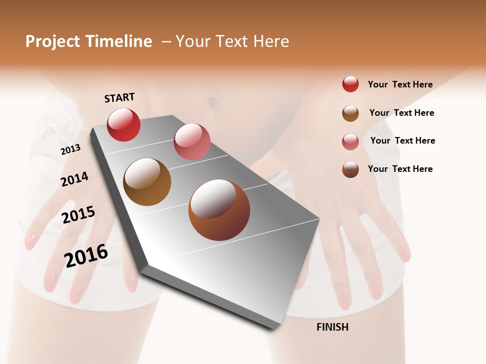 Dieting Clothing Emaciated PowerPoint Template