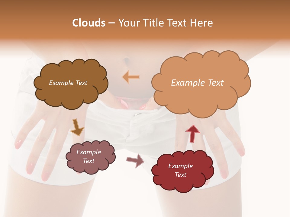 Dieting Clothing Emaciated PowerPoint Template