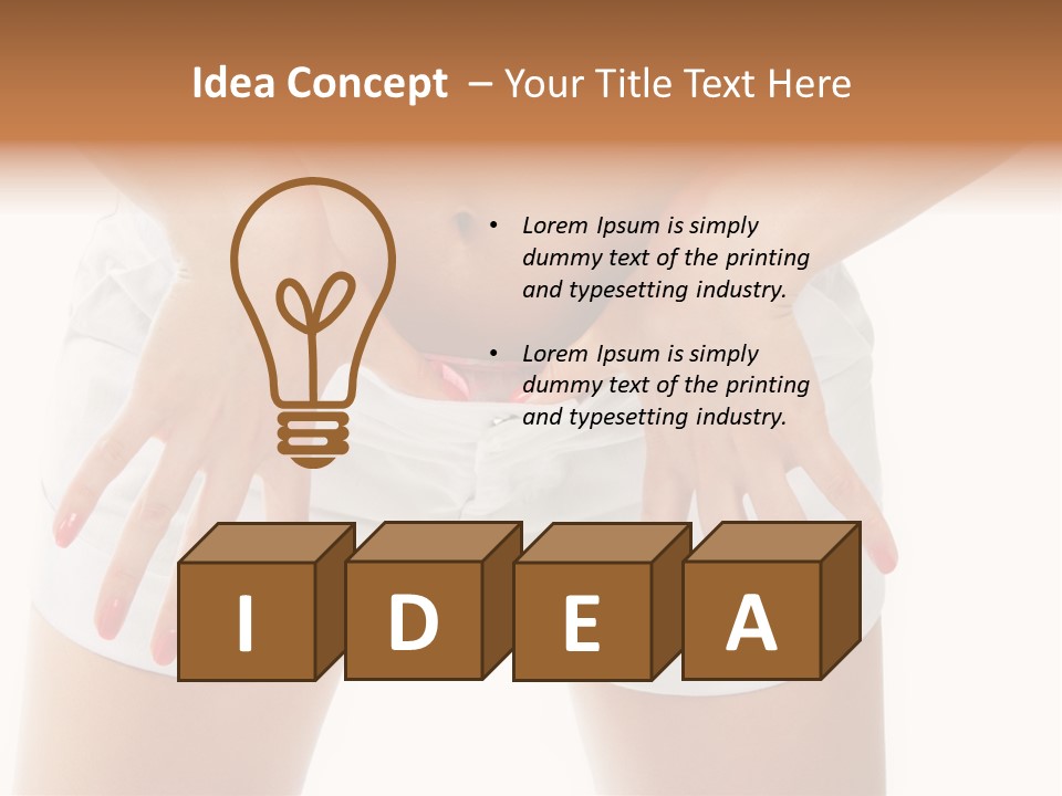 Dieting Clothing Emaciated PowerPoint Template