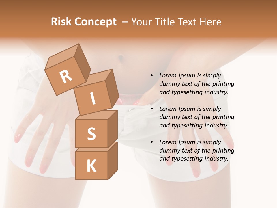 Dieting Clothing Emaciated PowerPoint Template