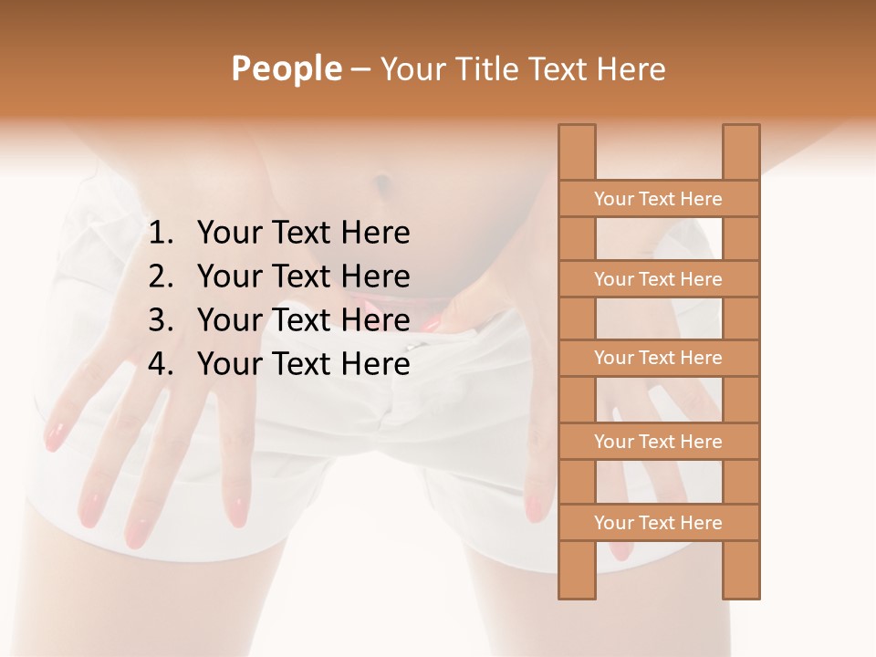 Dieting Clothing Emaciated PowerPoint Template