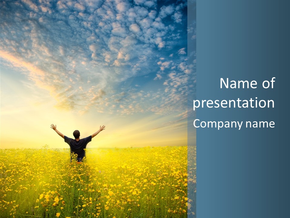 Field Fun Male PowerPoint Template