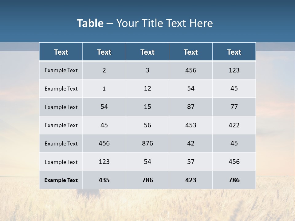 Blue Harvest Lifestyle PowerPoint Template