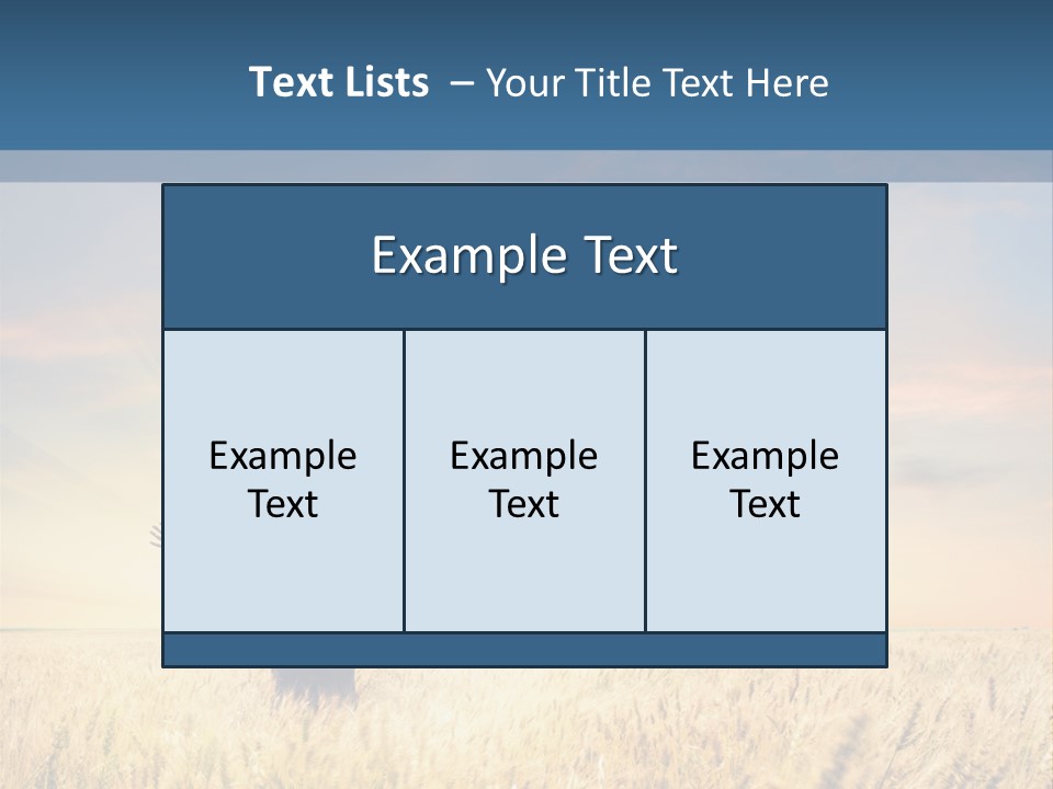 Blue Harvest Lifestyle PowerPoint Template