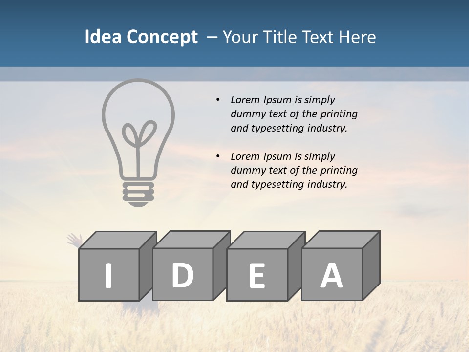 Blue Harvest Lifestyle PowerPoint Template