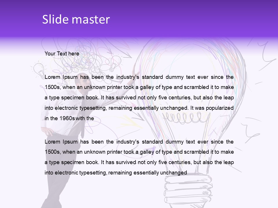 Pencil Paint Invention PowerPoint Template