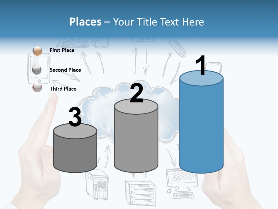 Business Hand Strategy PowerPoint Template