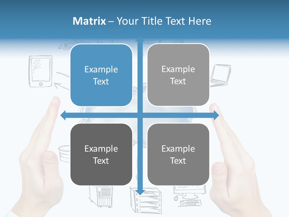 Business Hand Strategy PowerPoint Template