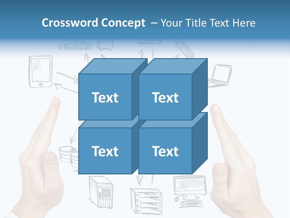 Business Hand Strategy PowerPoint Template