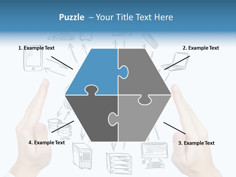 Business Hand Strategy PowerPoint Template