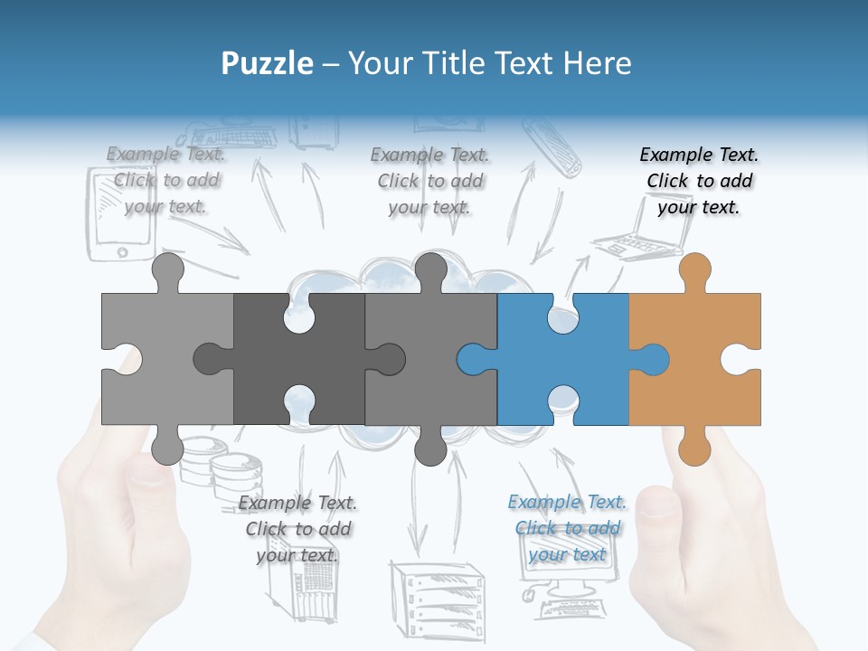 Business Hand Strategy PowerPoint Template