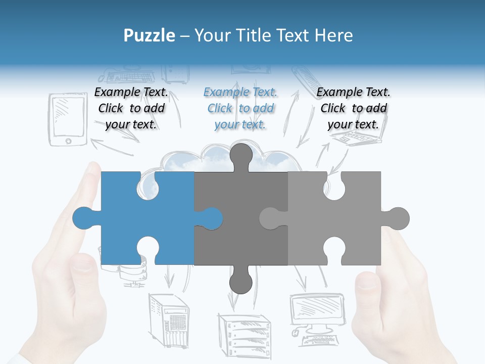 Business Hand Strategy PowerPoint Template