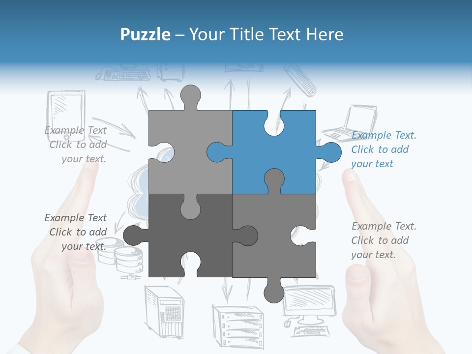 Business Hand Strategy PowerPoint Template