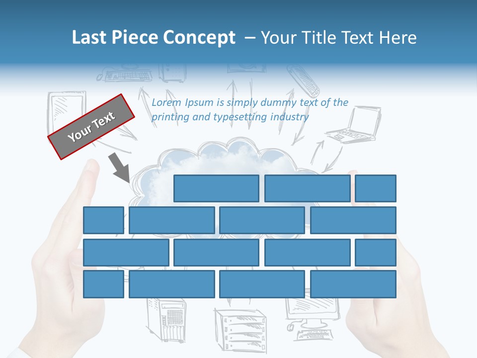 Business Hand Strategy PowerPoint Template