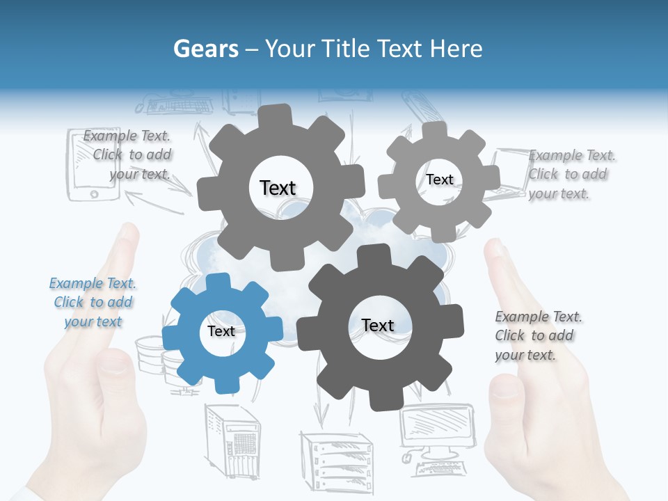 Business Hand Strategy PowerPoint Template