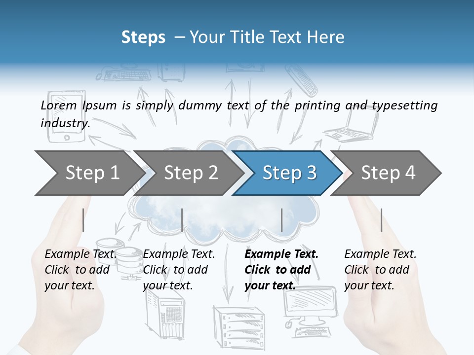 Business Hand Strategy PowerPoint Template
