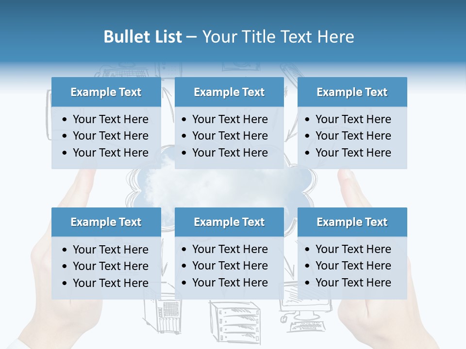 Business Hand Strategy PowerPoint Template