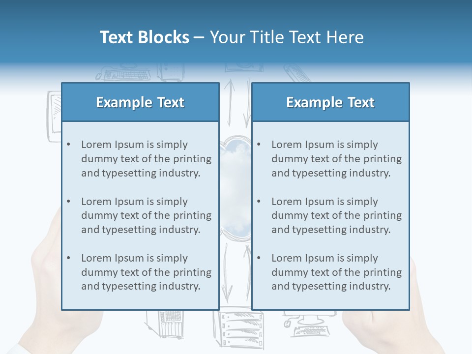 Business Hand Strategy PowerPoint Template