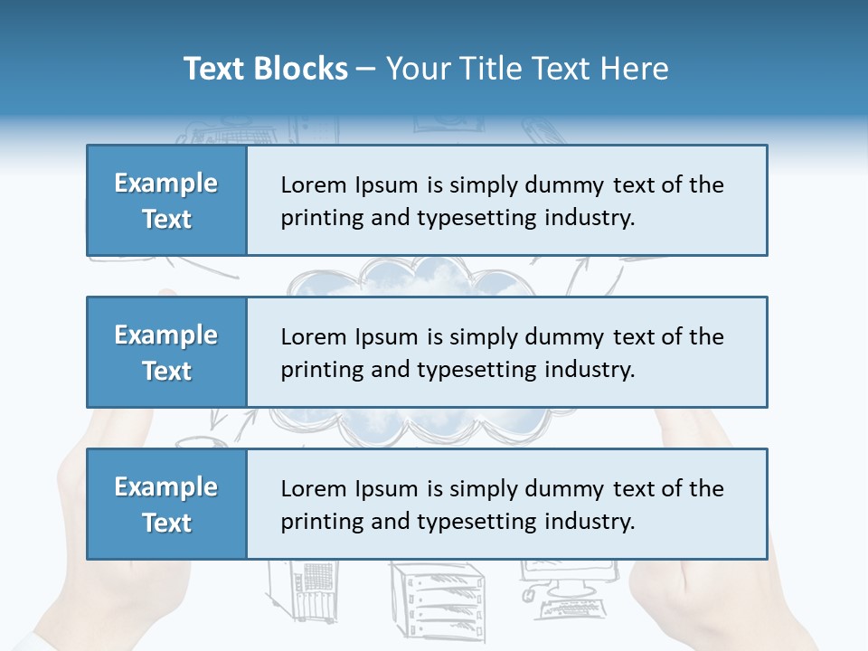 Business Hand Strategy PowerPoint Template