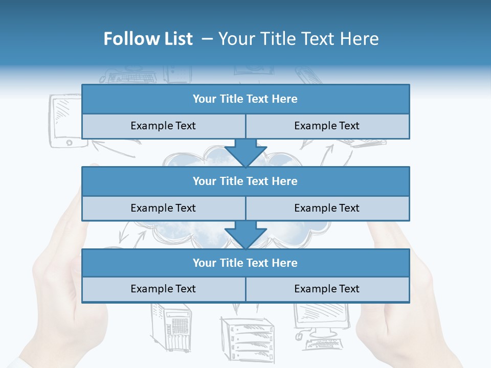 Business Hand Strategy PowerPoint Template