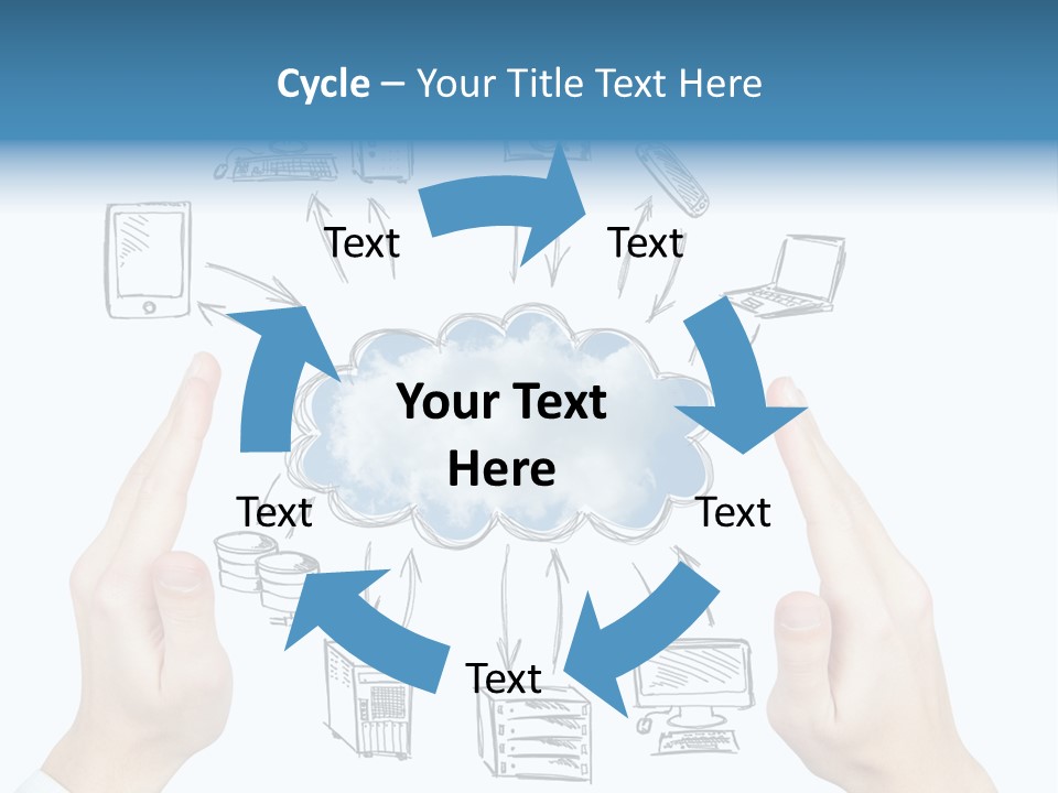 Business Hand Strategy PowerPoint Template