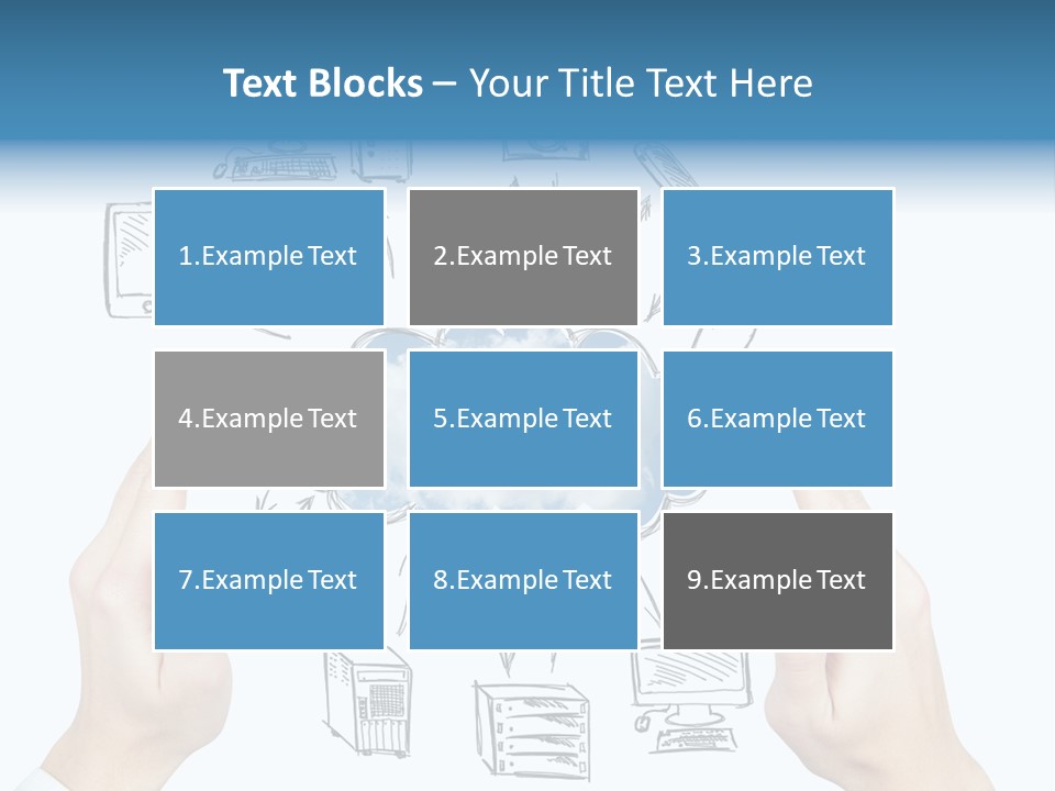Business Hand Strategy PowerPoint Template