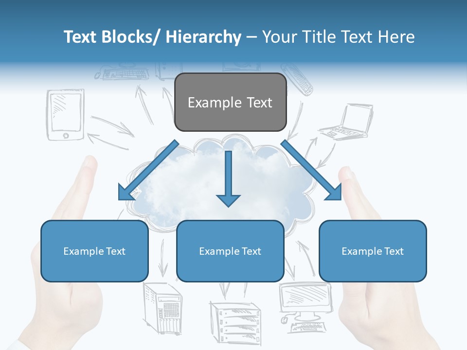 Business Hand Strategy PowerPoint Template