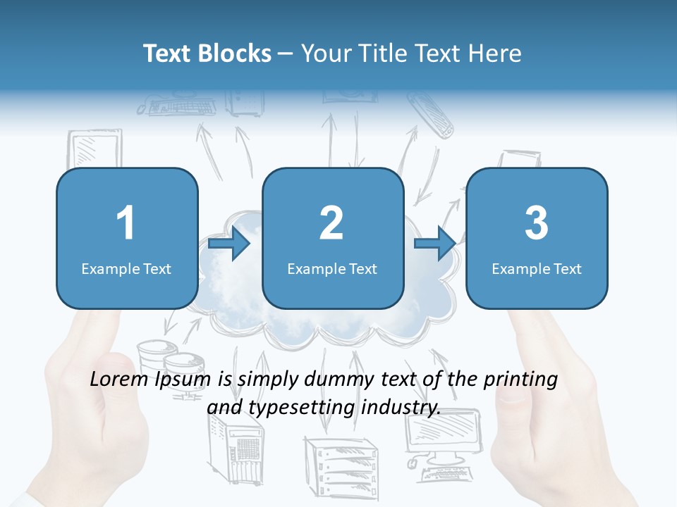 Business Hand Strategy PowerPoint Template
