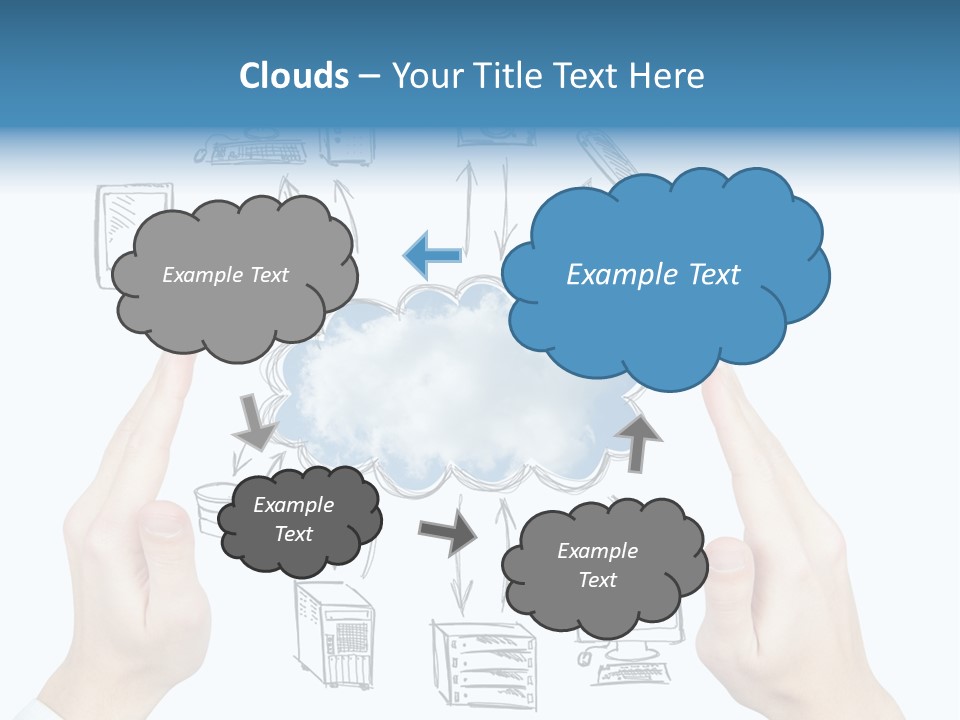 Business Hand Strategy PowerPoint Template