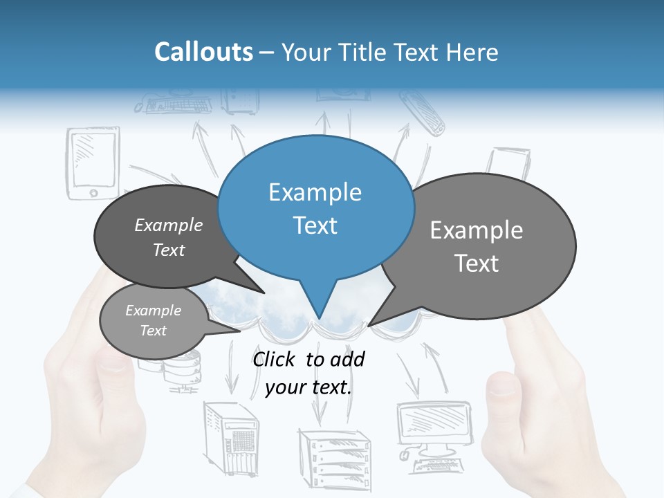 Business Hand Strategy PowerPoint Template