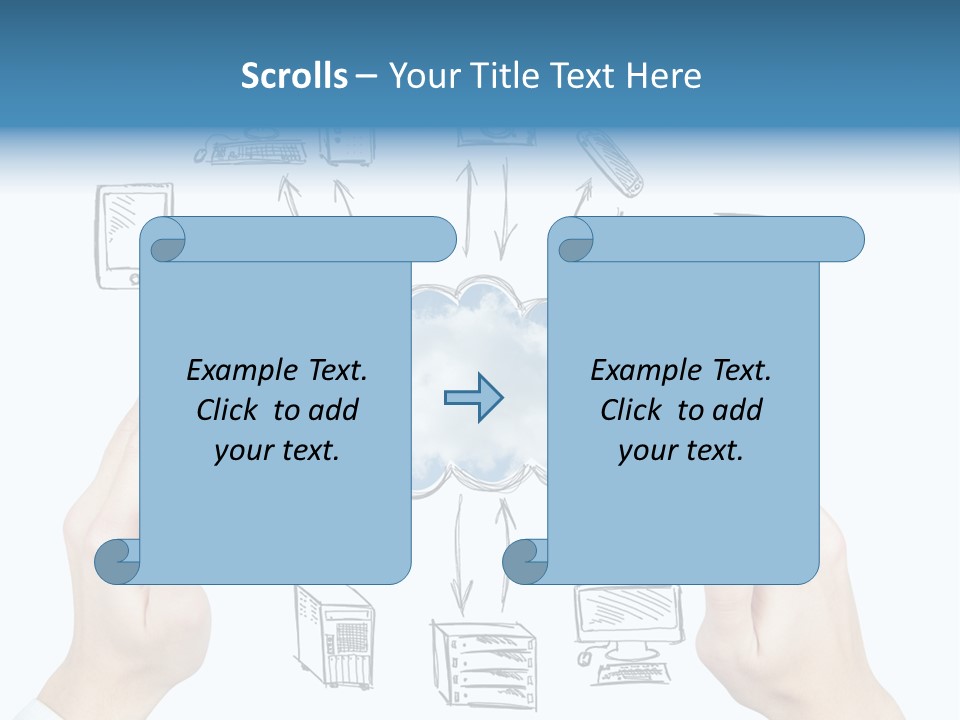 Business Hand Strategy PowerPoint Template