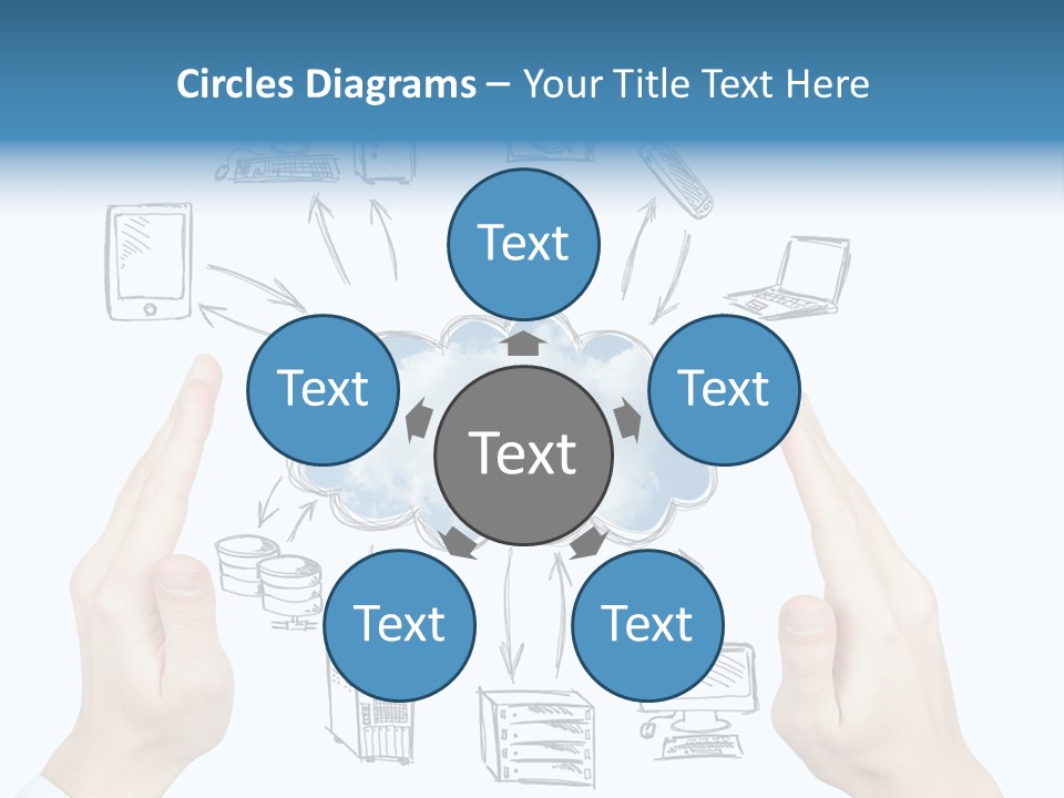 Business Hand Strategy PowerPoint Template