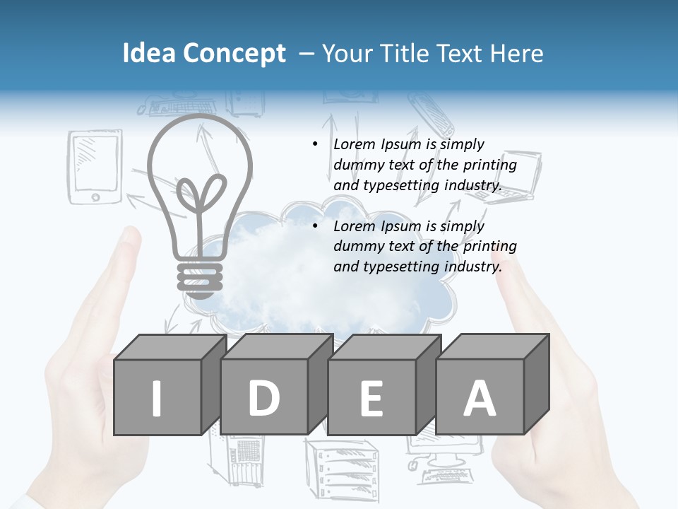 Business Hand Strategy PowerPoint Template