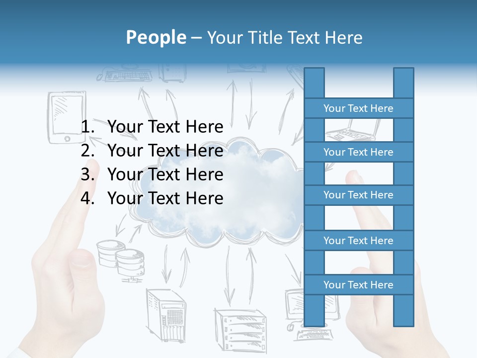 Business Hand Strategy PowerPoint Template