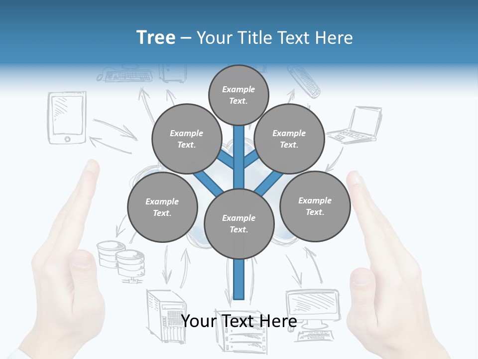 Business Hand Strategy PowerPoint Template