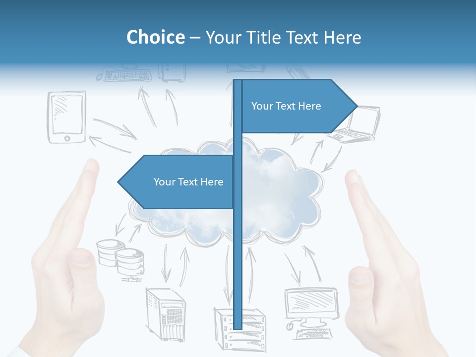 Business Hand Strategy PowerPoint Template