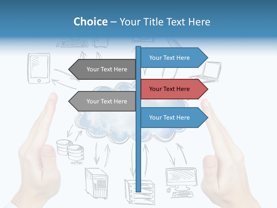 Business Hand Strategy PowerPoint Template