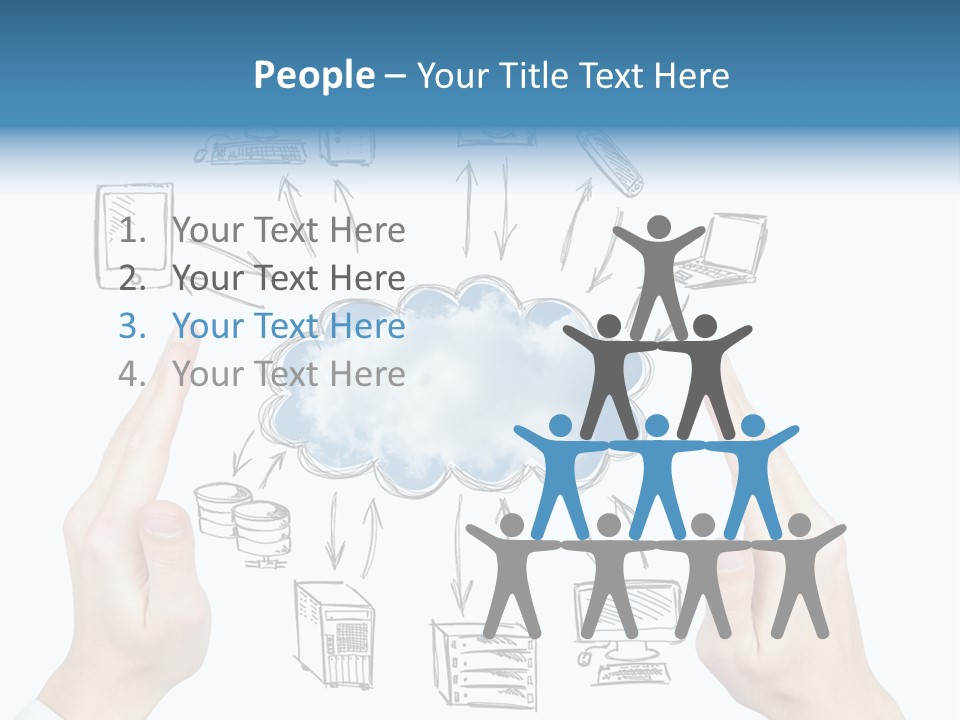 Business Hand Strategy PowerPoint Template