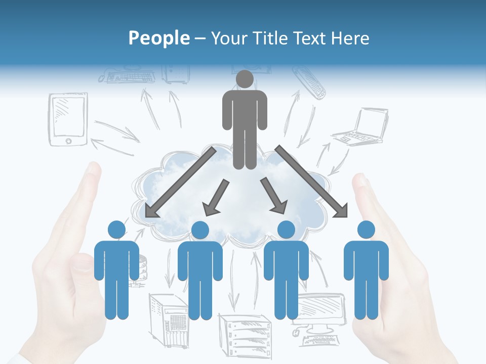 Business Hand Strategy PowerPoint Template