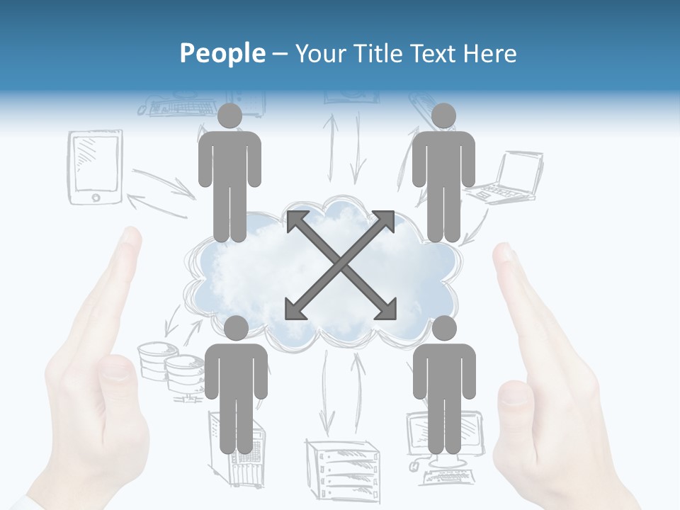 Business Hand Strategy PowerPoint Template