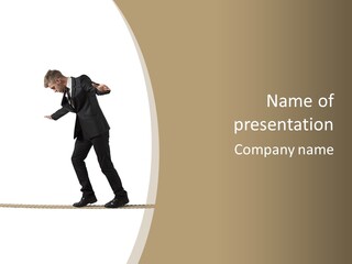 Outdoor Businessman Dangerous PowerPoint Template