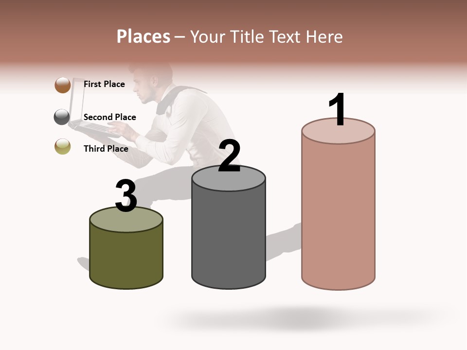 Run Start Laptop PowerPoint Template