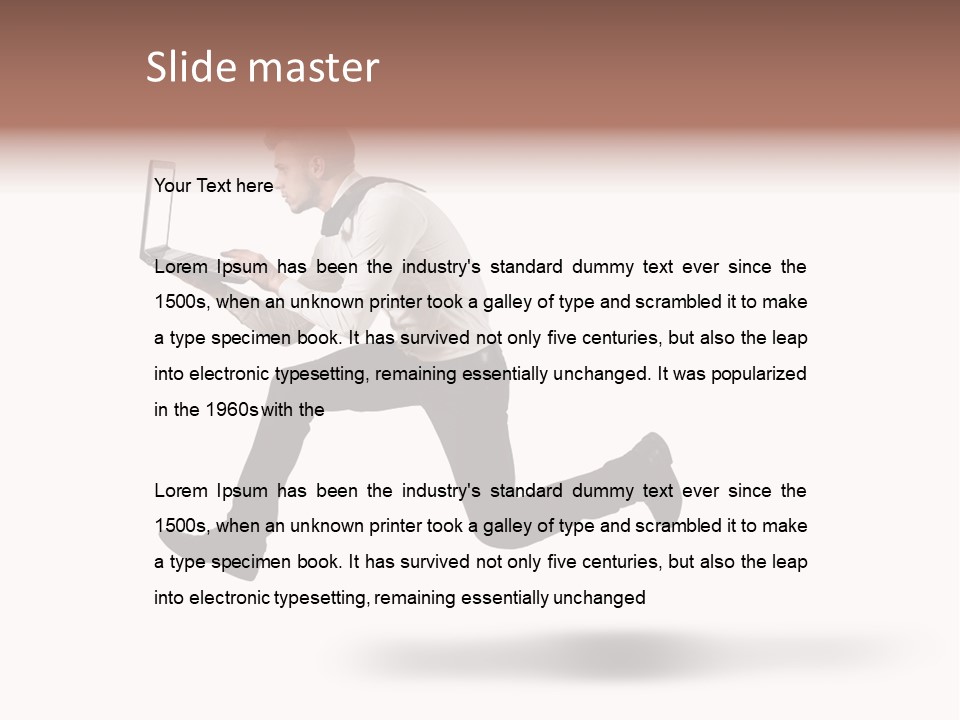 Run Start Laptop PowerPoint Template