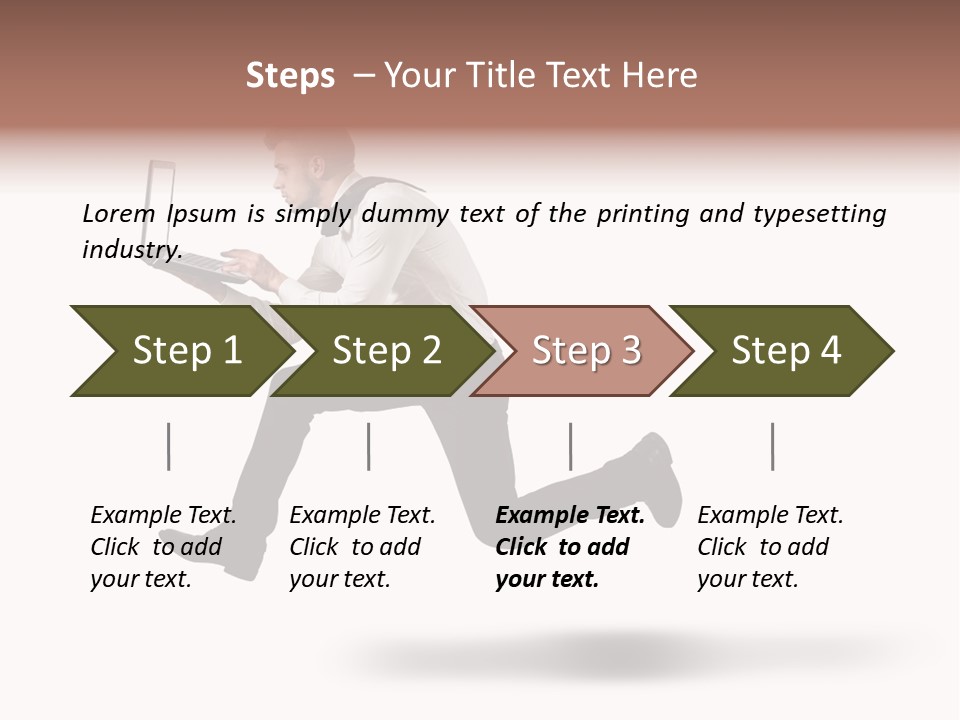 Run Start Laptop PowerPoint Template